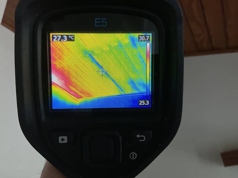 Thermal image detecting heat mass termites